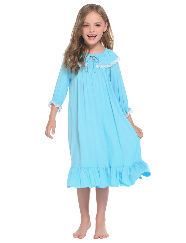 Ekouaer Ekouaer Girls Comfy Princess Nightgowns Sleepwear (US Only)
