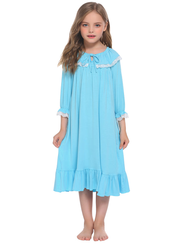 ekouaer Ekouaer Girls Comfy Princess Nightgowns Sleepwear (US Only)