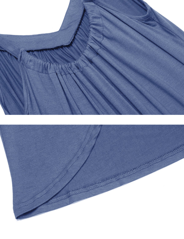 Ekouaer Ekouaer Irregular Hem Full Slip Night Dress (US Only)