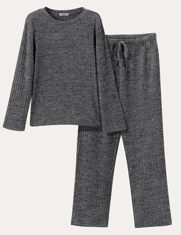 ekouaer Leisure Ribbed Knit Lounge Set (US Only)