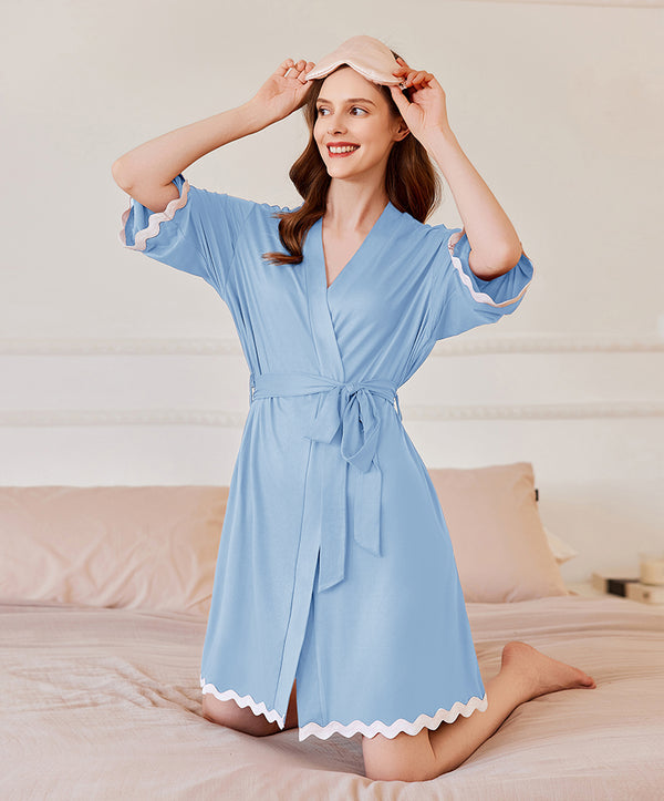 Ekouaer Lightweight Knee Length Bathrobe (US Only)