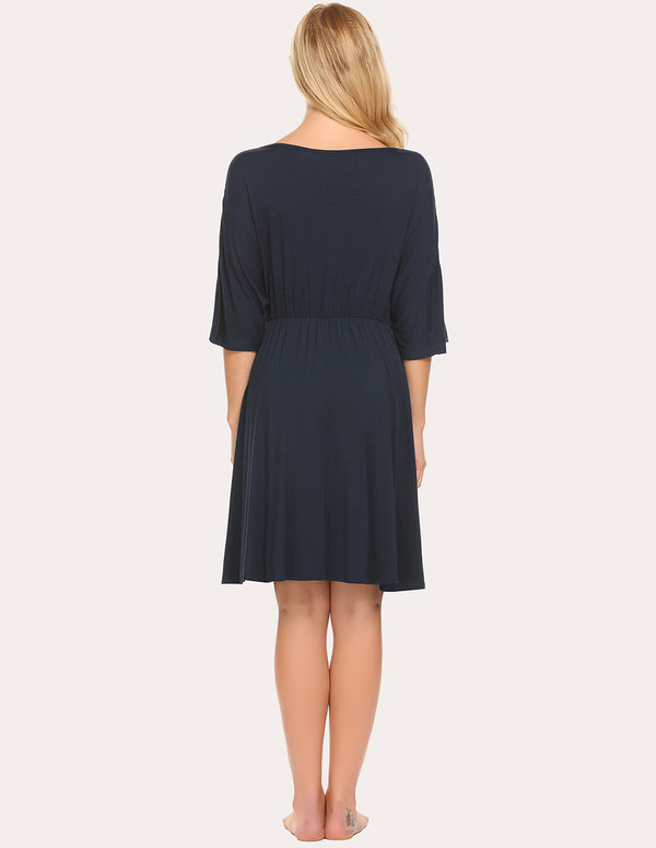 Ekouaer Ekouaer Maternity Dress Nursing Nightgown (US Only)