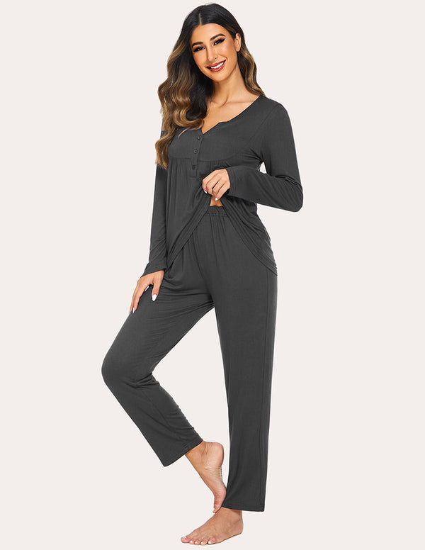 Ekouaer Ekouaer Maternity Nursing Top Pants Set (US Only)