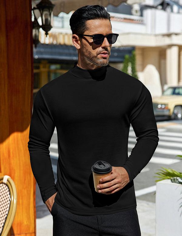 Ekouaer Ekouaer Men Mock Turtleneck Pullover Undershirt (US Only)