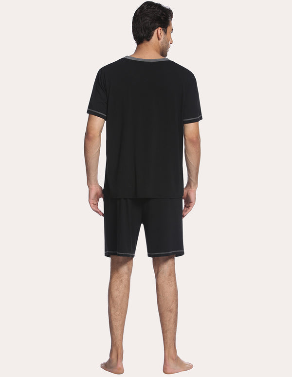 Ekouaer Ekouaer Men Pajamas T-shirt Shorts Set (US Only)
