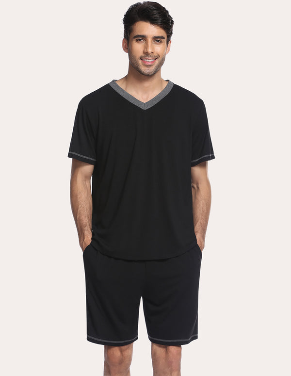 ekouaer Ekouaer Men Pajamas T-shirt Shorts Set (US Only)