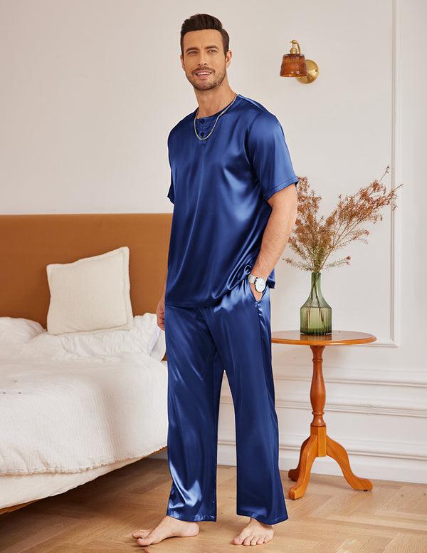 Ekouaer Men Soft Silk Satin Pajama Set (US Only)