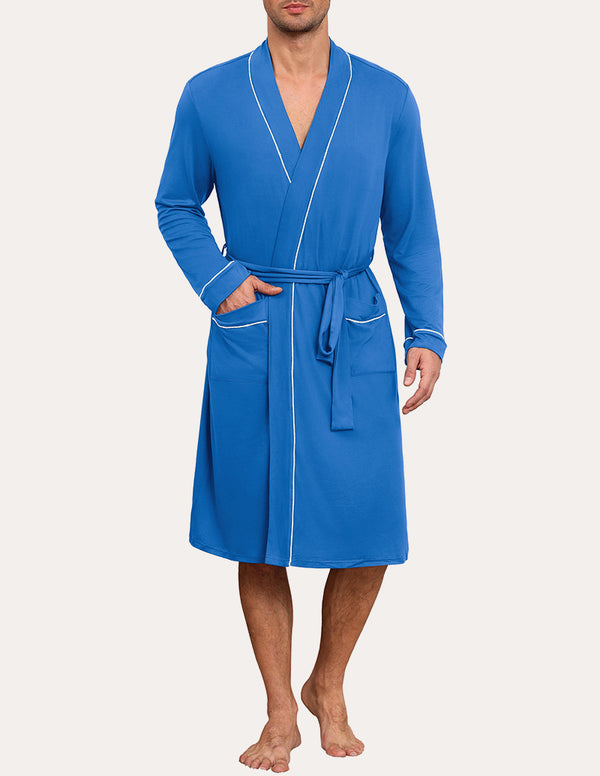 Ekouaer Mens Knee Length Kimono Robe (US Only)