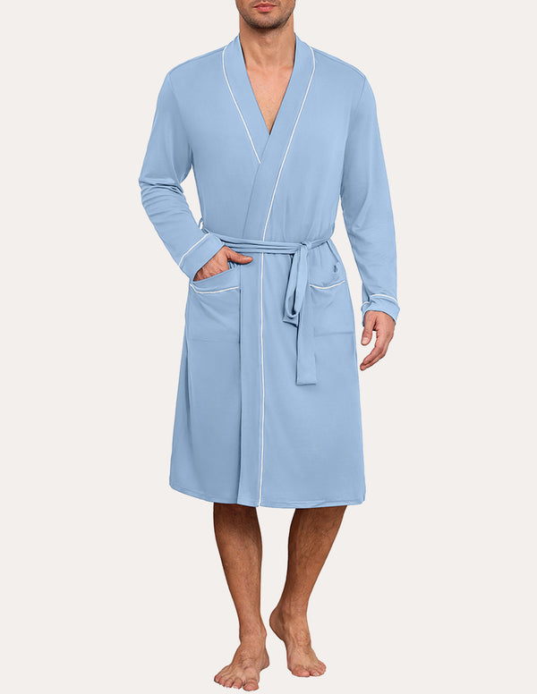 Ekouaer Mens Knee Length Kimono Robe (US Only)