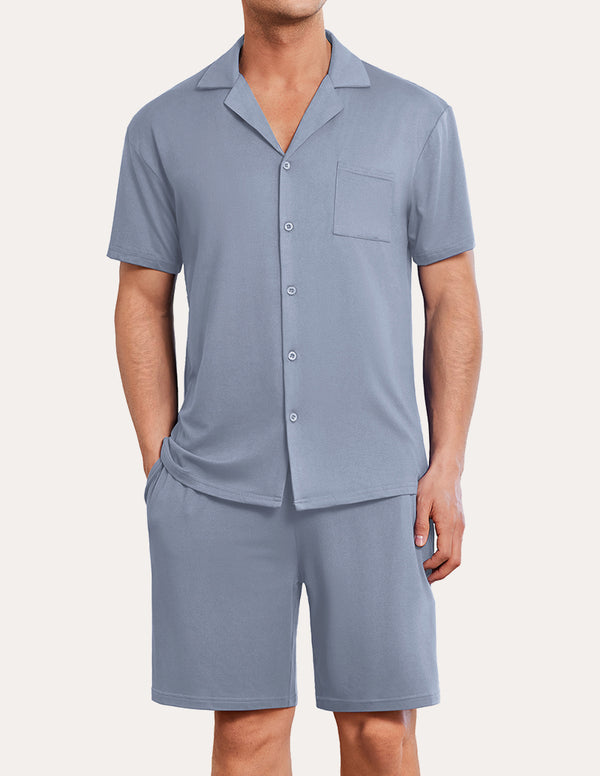 Ekouaer Mens Summer Basic Pajamas Set (US Only)