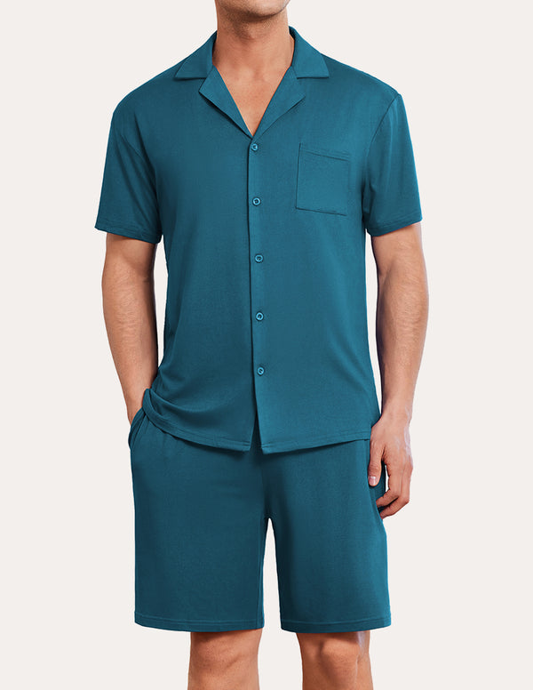 ekouaer Mens Summer Basic Pajamas Set (US Only)