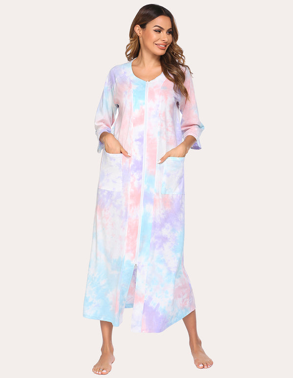 ekouaer Ekouaer Relaxed Three Quarters Sleeve Nightdress (US Only)