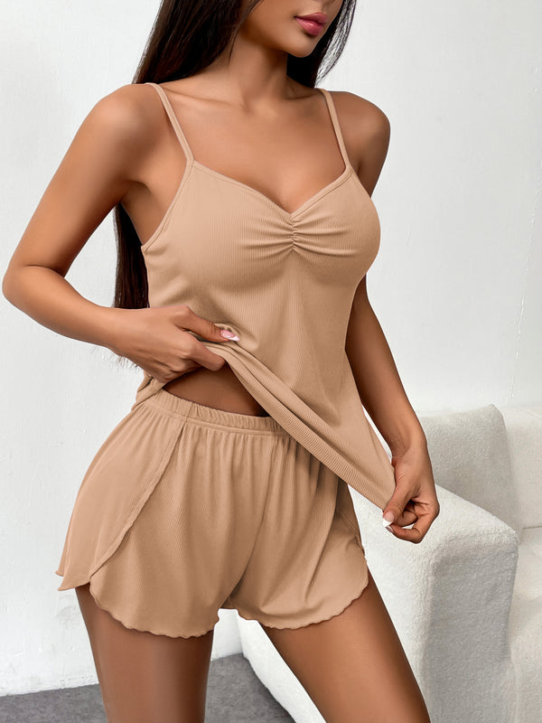 Ekouaer Ribbed Knit Cami Pajama Sets (US Only)