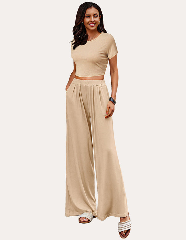 Ekouaer Ekouaer Ribbed Lounge Set 2 Piece Pajama Sets (US Only)