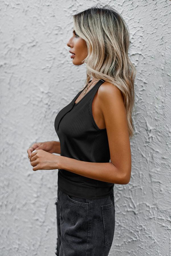 Ekouaer Ekouaer Ribbed Sleeveless Basic Tank Tops (US Only)
