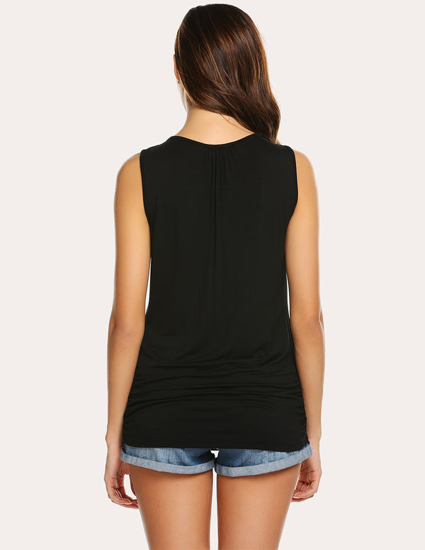 Ekouaer Ekouaer Ruched Side Breastfeeding Tank Top (US Only)