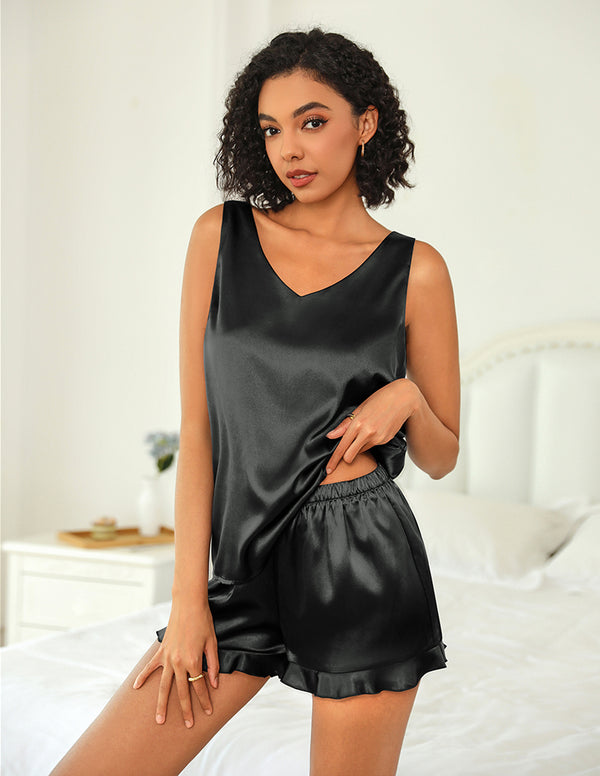 Ekouaer Satin Cami Top Shorts Pajama Sets (US Only)