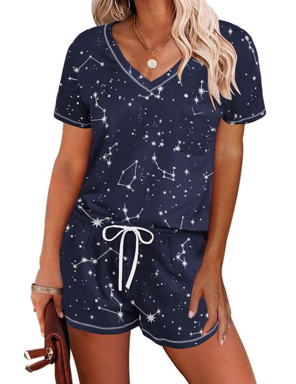 Ekouaer Ekouaer Short Sleeve Lounge Pajamas Sets (US Only)