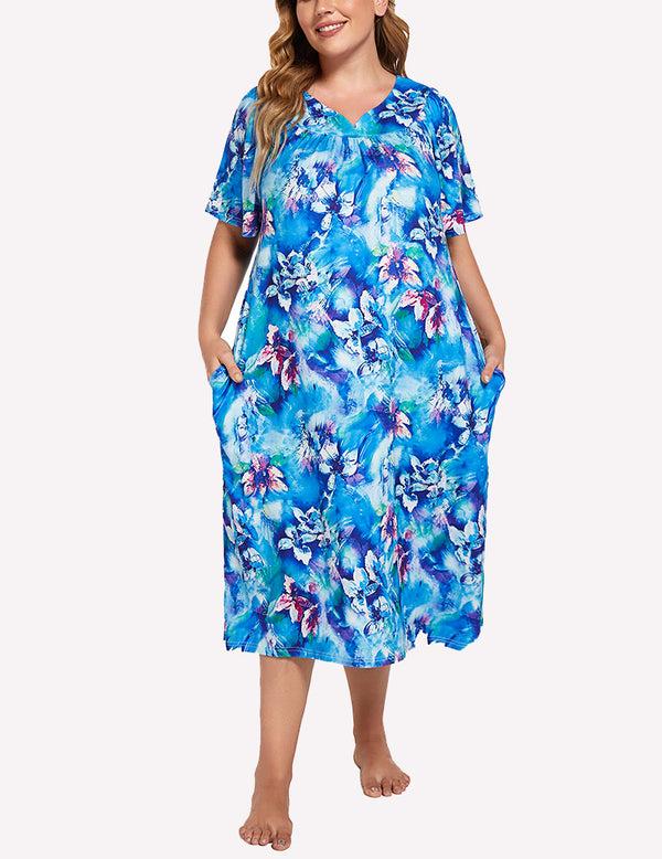 Ekouaer Ekouaer Short Sleeve Lounger Nightgown (US Only)