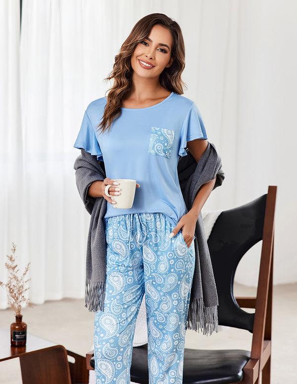 Ekouaer Soft 2 Pack Printed Pajama Sets (US Only)