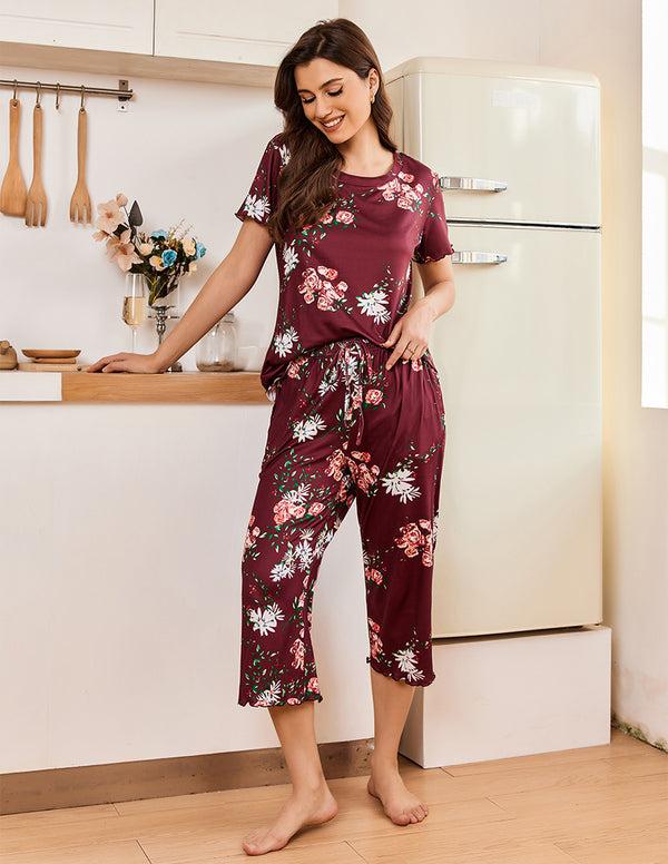 ekouaer Soft Capri Pants Pajamas Set (US Only)