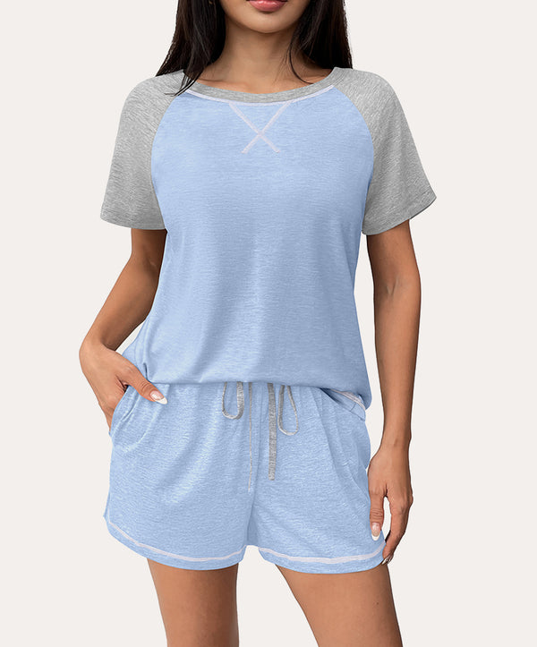Ekouaer Soft Raglan Sleeve Lounge Sets (US Only)