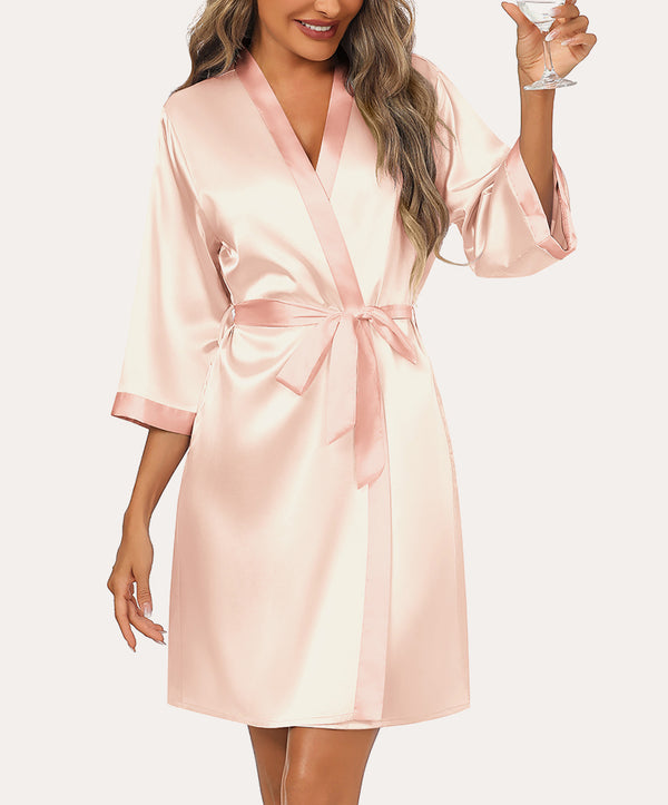 Ekouaer Soft Silk Kimono Bathrobe (US Only)