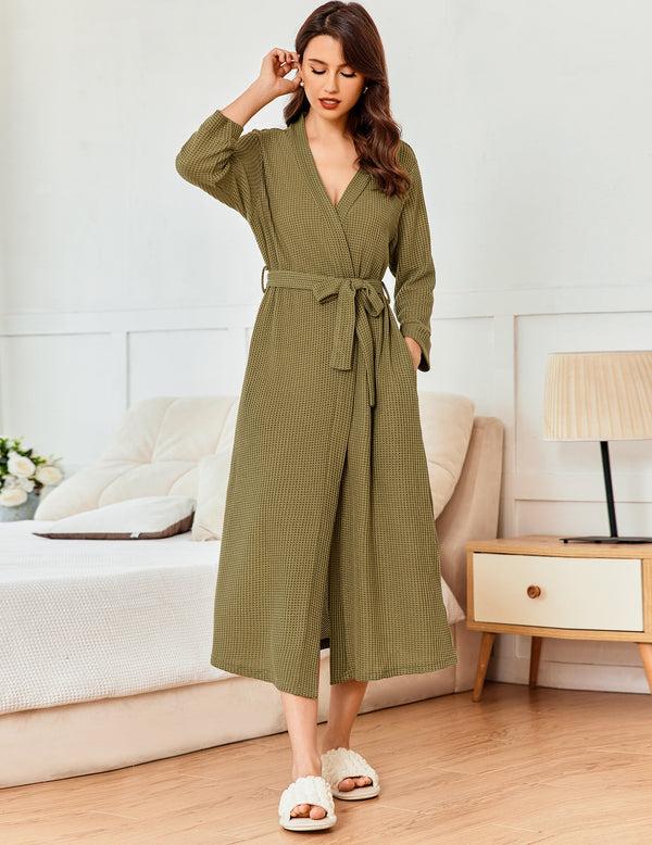 Ekouaer Soft Waffle Kimono Robes (US Only)