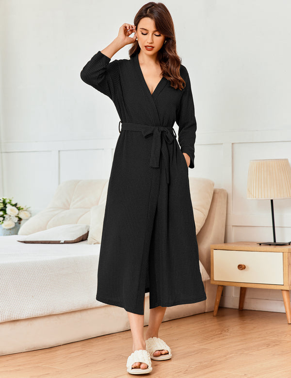 Ekouaer Soft Waffle Kimono Robes (US Only)