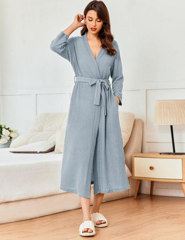 Ekouaer Soft Waffle Kimono Robes (US Only)