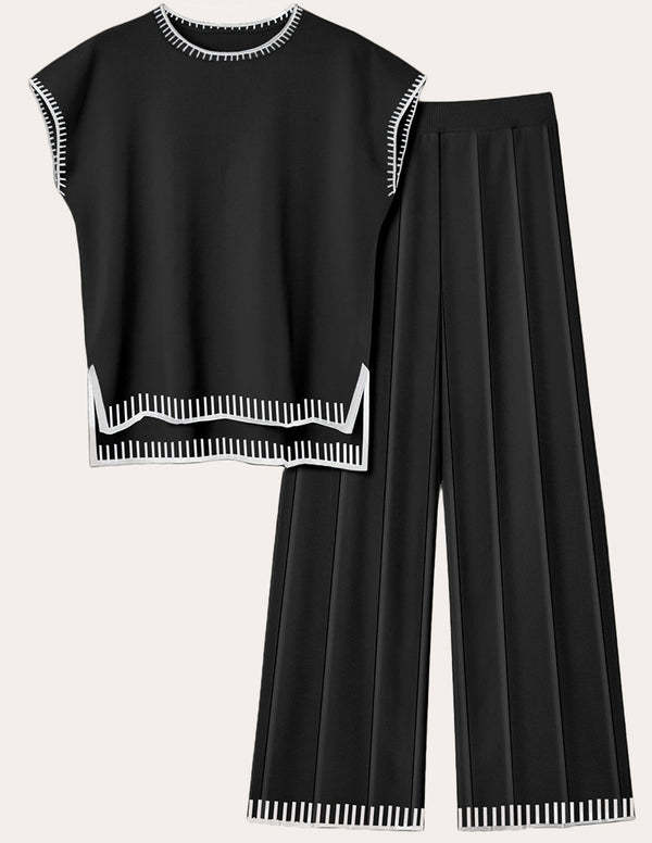 Ekouaer Stylish Knit Lounge Matching Set (US Only)