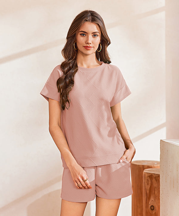 Ekouaer Summer Textured 2-Piece Lounge Set (US Only)