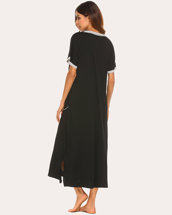 Ekouaer Ekouaer Ultra-Soft Long Nightgown With Pocket (US Only)