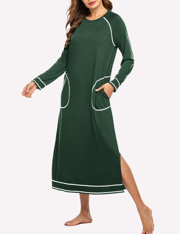 Ekouaer Ekouaer Ultra-Soft Nightdress With Pocket (US Only)