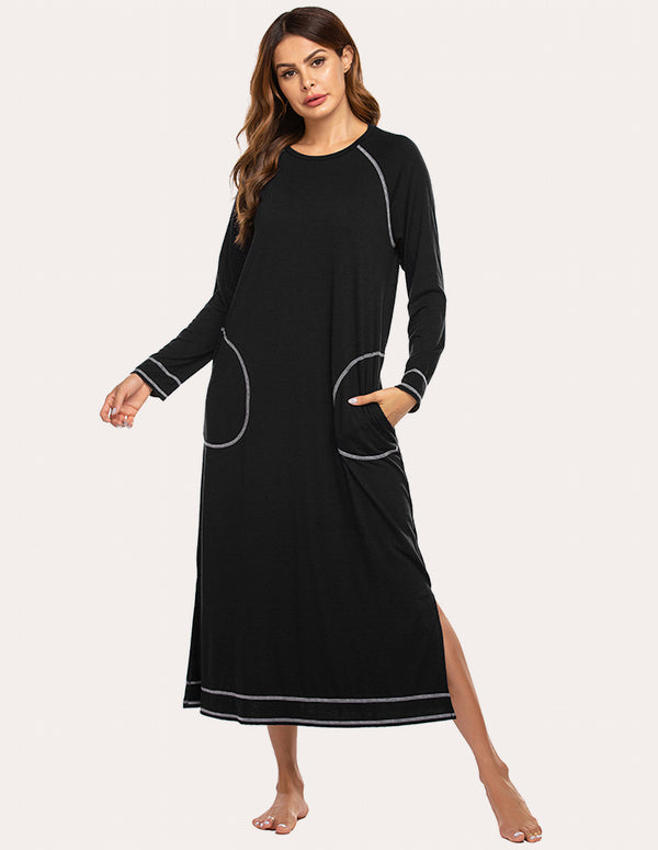 Ekouaer Ekouaer Ultra-Soft Nightdress With Pocket (US Only)