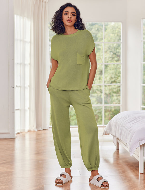 Ekouaer Versatile Knit 2-Piece Lounge Set (US Only)