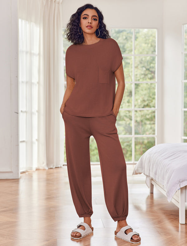 Ekouaer Versatile Knit 2-Piece Lounge Set (US Only)