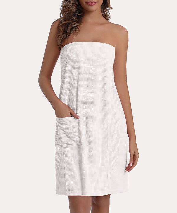 Ekouaer Waffle Bath Wrap With Pocket (US Only)