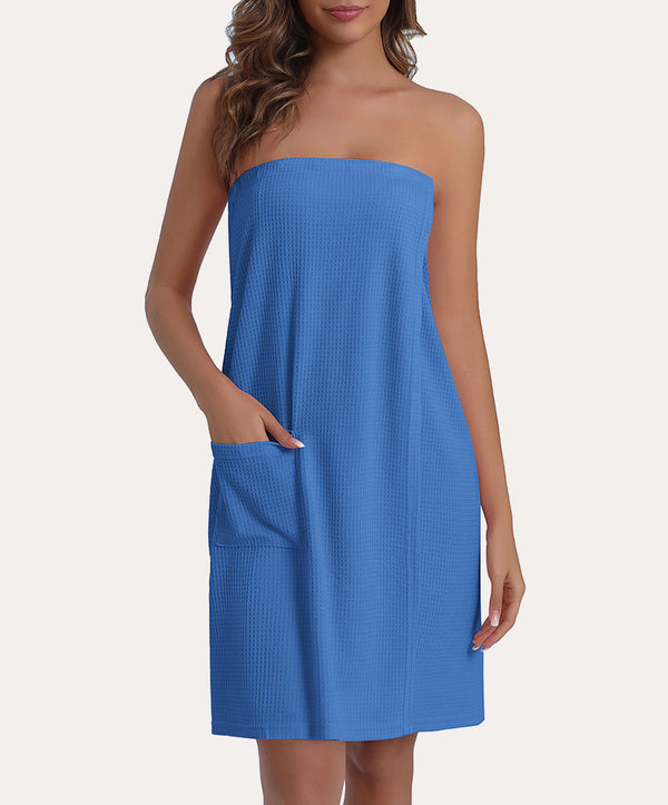 Ekouaer Waffle Bath Wrap With Pocket (US Only)