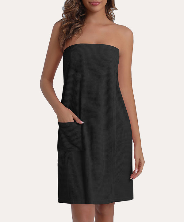 Ekouaer Waffle Bath Wrap With Pocket (US Only)