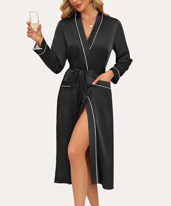 Ekouaer Lightweight Full Length Satin Robes (US Only)
