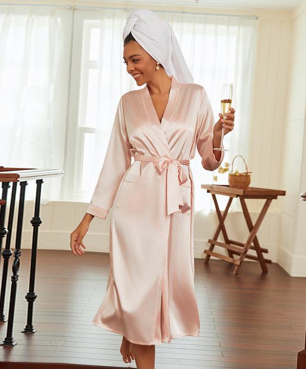 ekouaer Lightweight Full Length Satin Robes (US Only)