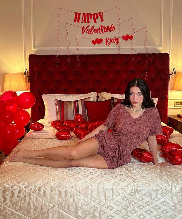 Ekouaer Ribbed Knit Short Sleeve Top And Shorts Set (US Only)