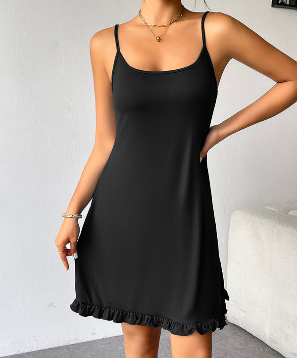 ekouaer Ruffled Hemline Sleeveless Nightgowns (US Only)