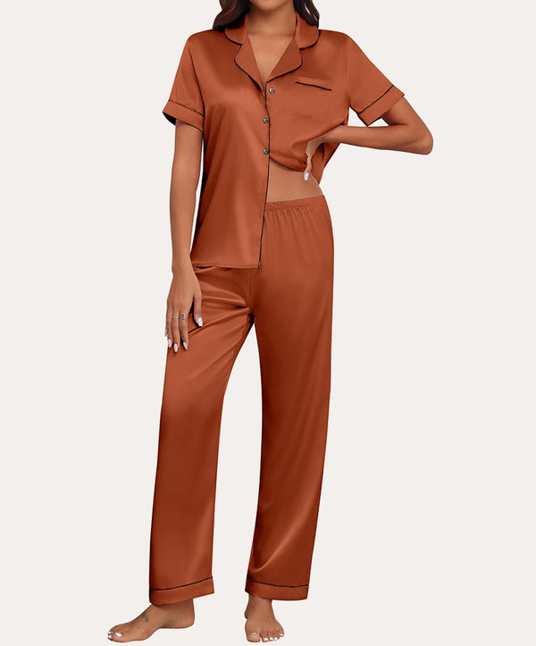 Ekouaer Timeless Silk Button Down Pajama Set (US Only)