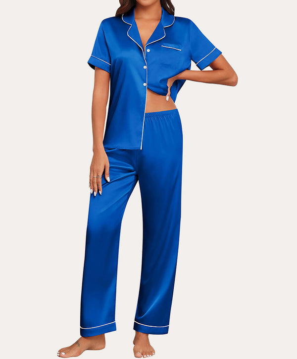 Ekouaer Timeless Silk Button Down Pajama Set (US Only)