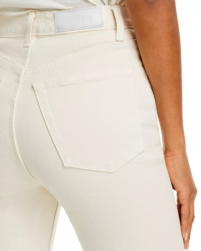 Elaine Turner 70s Crop Boot Cut Jeans- Vintage White