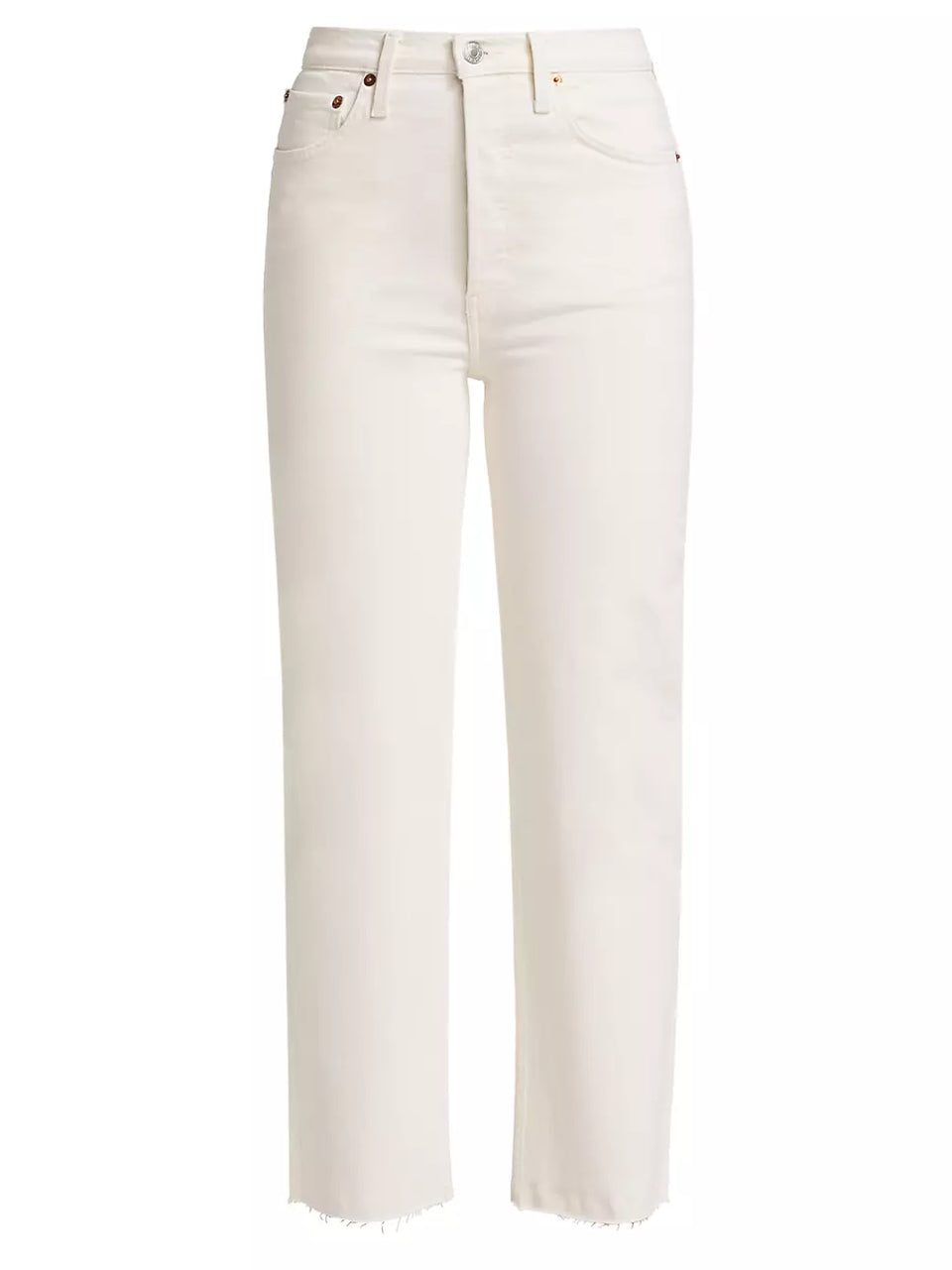 elaine turner 70's Stove Pipe Jeans- Vintage White