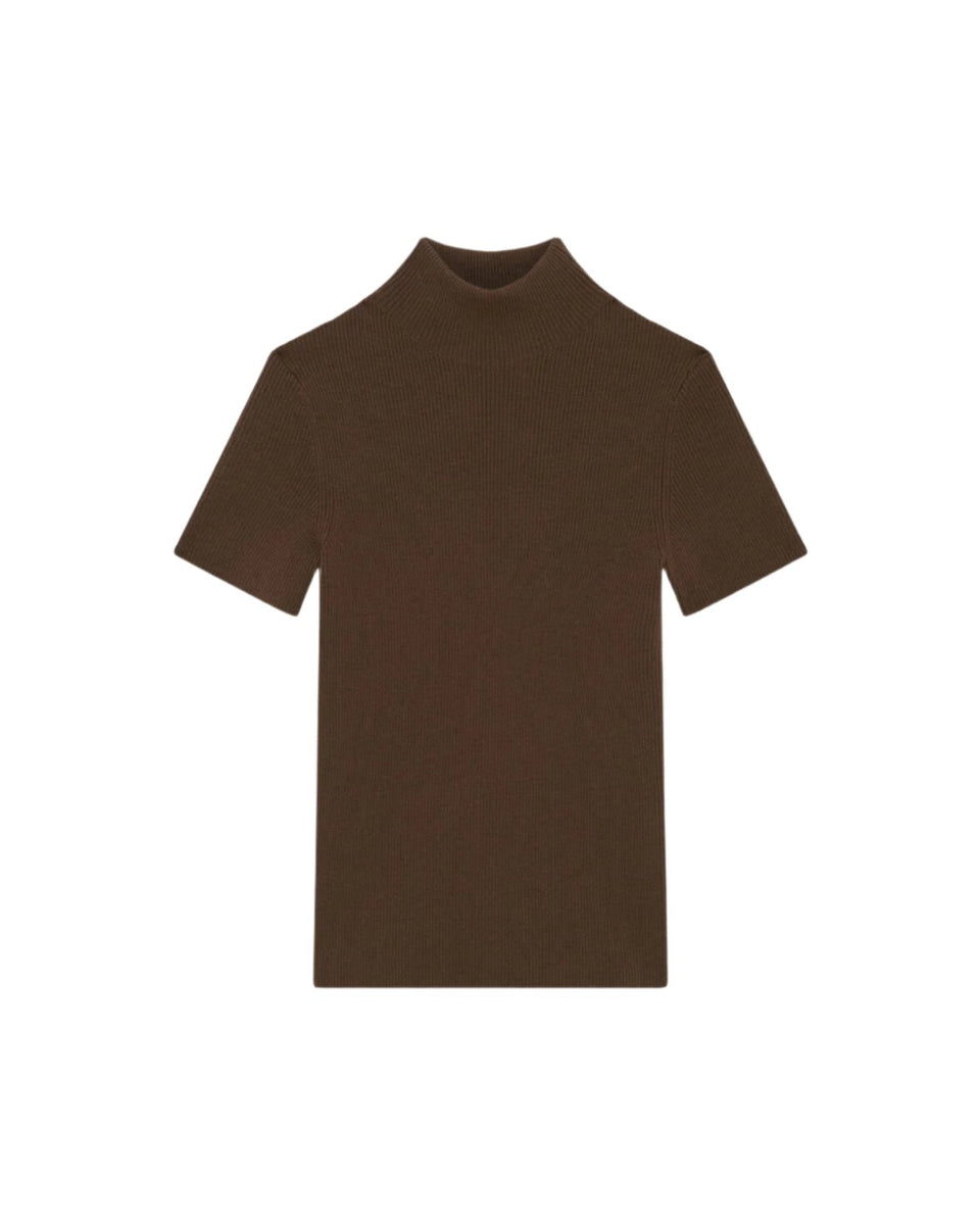 Elaine Turner Alec Brown Camel Ribbed Sweater