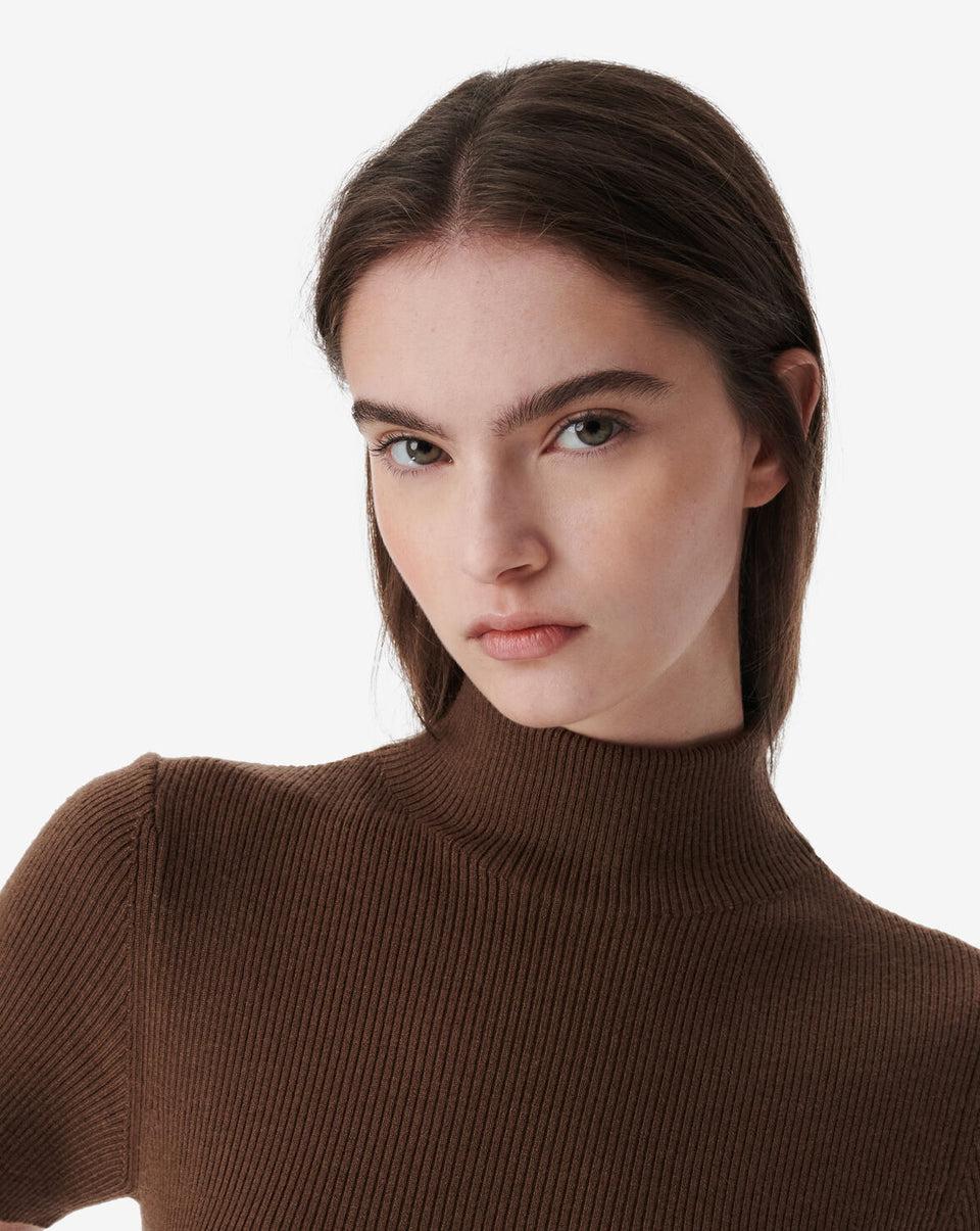 Elaine Turner Alec Brown Camel Ribbed Sweater